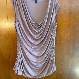 Light lavender drape detail front